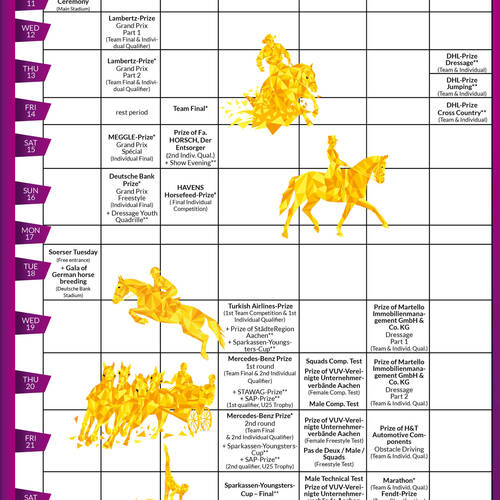 FEI European Championships Aachen 2015 Program
