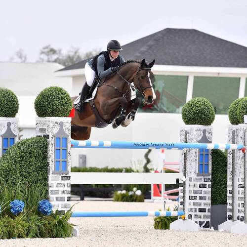 AMATEUR KADY ABRAHAMSON & ANY CAPTURE $75,000 WEC GRAND PRIX 1.50M WIN