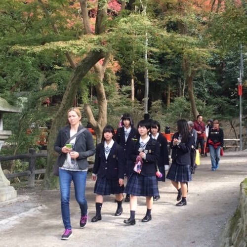 The IJRC President Christina Liebherr is in Tokyo here photographed while she is teaching to Japanese students!