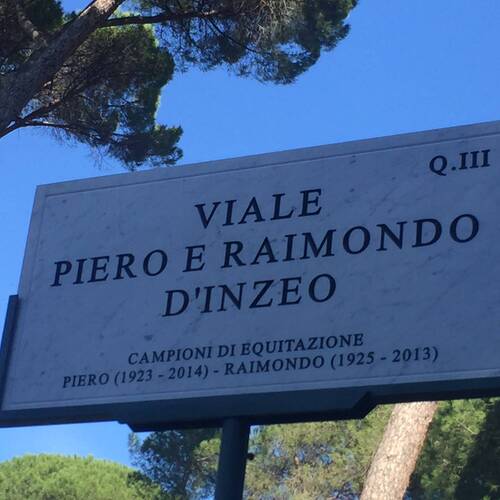 Viale Piero e Raimondo d’Inzeo: a street dedicated to these greatest Champions