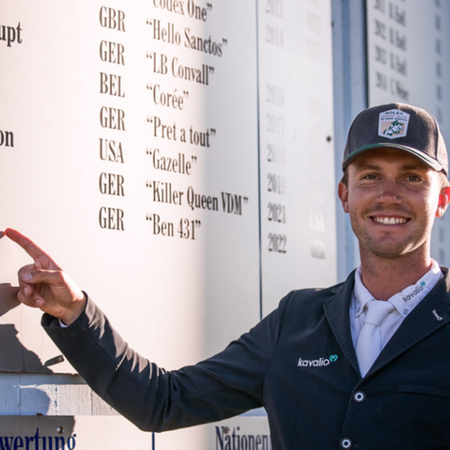 IN THE € 1,500,000 ROLEX GRAND PRIX OF AACHEN VICTORY FOR GERRIT NIEBERG AND BEN 431