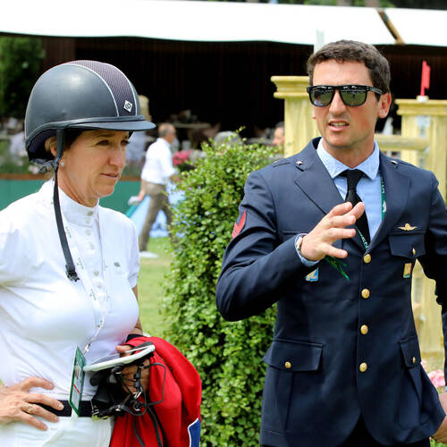 Moments during the course walk of the Rolex Gran Prix Roma