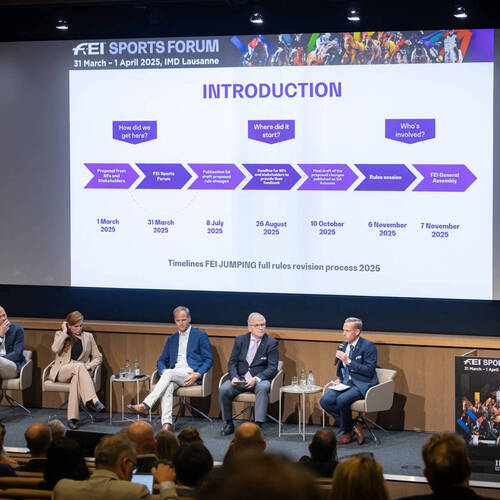 Horse welfare and Los Angeles 2028 qualifications take centre stage on opening day of FEI Sport Forum 2025
