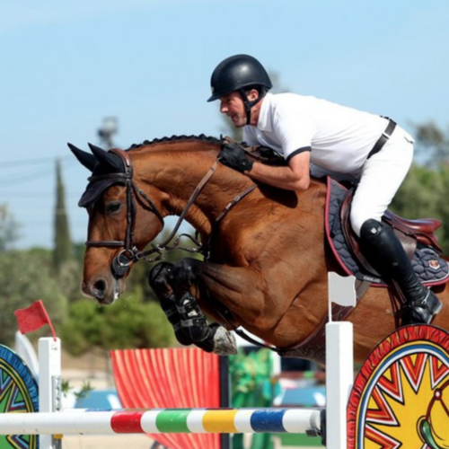 Guy Williams with Rouge de Ravel won the CSI3* VILAMOURA Grand Prix 
