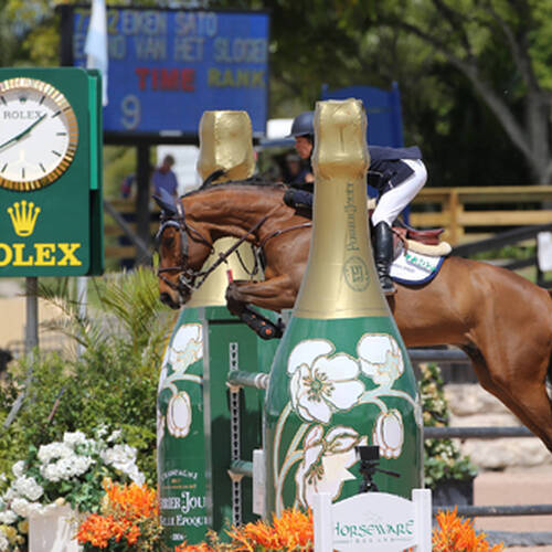 Eiken Sato and Egano van het Slogenhof  Win $84,000 Suncast® 1.50m Championship Jumper Classic