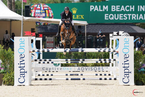 Darragh Kenny (IRL) and Vertige De Galarzacs capture the $50,000 CaptiveOne Advisors 1.50m Grand Prix. © Sportfot
