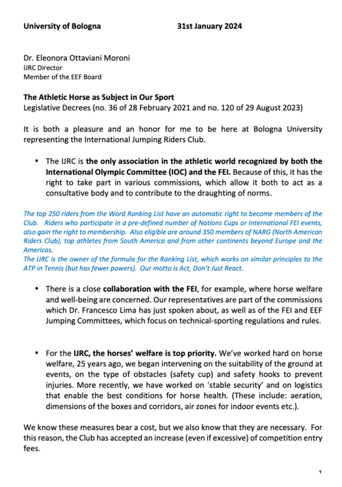 The Athletic Horse as Subject Feb 2024 pag1