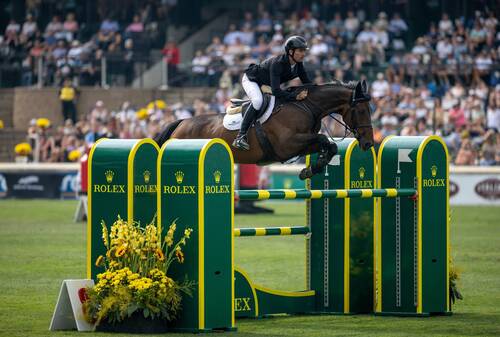 ROLEX TESTIMONEE STEVE GUERDAT RIDING VENARD DE CERISY THIRD ©Rolex/Ashley Neuhof