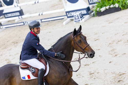    Julien Epaillard from France rides Donatello d'Auge during Longines League of Nations in Rotterdam NED on 21 June 2024  Copyright © FEI/Leanjo de Koster