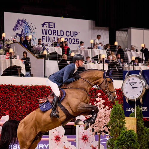 Ben Maher (GBR) with Point Break . Photo copyright - FEI / Liz Gregg