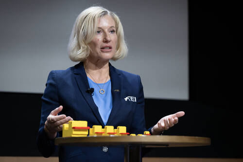 FEI Sports Forum 2024Session 6: Equity in equestrian: assessing gender equality across key roles and levelsJessica Kürten - Chair of the Athletes' Committee and FEI Executive Board Member© FEI/Richard Juilliart