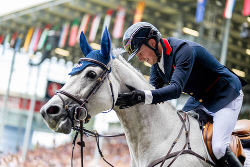 Harry Charles (GBR) rides LT Holst Freda. Photo Credit: FEI/Benjamin Clark