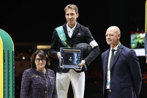 Henrick von Eckermann with Eleonora Ottaviani IJRC Director and François Mathy JR IJRC President (@Bujard)