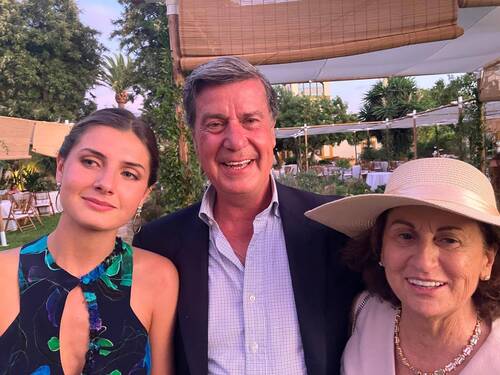 Cayetano Martínez de Irujo with her daughter Amina and IJRC Director Eleonora Ottaviani