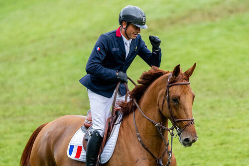 Julien Epaillard (FRA) rides Fringan de Vesquerie during the FEI Jumping World Championship - First Competition - Team and Individual Qualifier at the FEI World Championships Aachen 2026