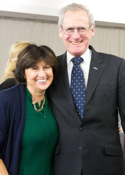 FEI Jumping Director John Roche with IJRC Director Eleonora Ottaviani