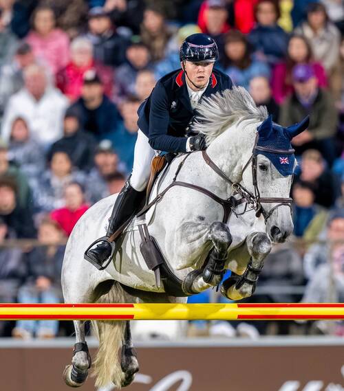 Harry Charles (GBR) rides LT Holst Freda. Photo Credit: FEI/Benjamin Clark