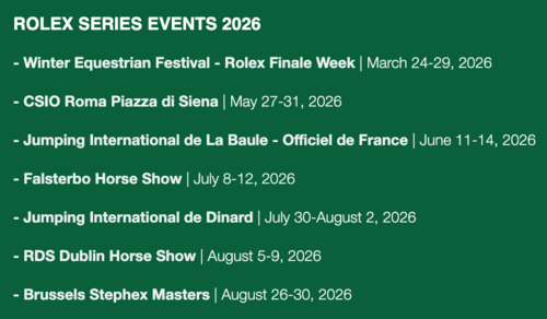 THE ROLEX SERIES HEADS TO ROME FOR THE 100TH EDITION OF THE CSIO ROMA PIAZZA DI SIENA