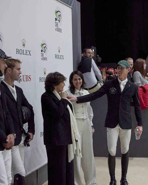 The moment when Scott Brash realises he is the winner of the Rolex IJRC Top 10 Final. A genuine surge of emotion follows, shared instinctively with Eleonora Ottaviani and Beatrice Ottaviani — a spontaneous exchange of smiles and gestures that captures the joy, relief and human connection behind one of the most prestigious victories in show jumping.