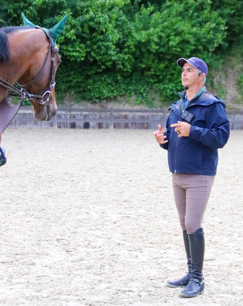 Rodrigo Pessoa during the clinic