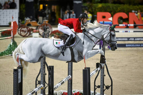 Longines FEI Jumping Nations Cup™FinalChallenge CupGONZALEZ DUFRANE Manuel MEX rides HORTENSIA VAN DE LEEUWERK on 1st October 2022FEI / Richard Juilliart