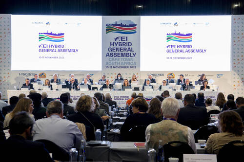 FEI Hybrid General Assembly Cape Town (RSA) 2022 .General view of  FEI General Assembly on 13 November 2022