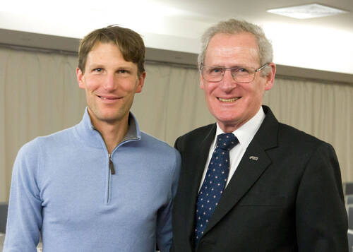 FEI Jumping Director John Roche with IJRC President Kevin Staut