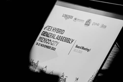 FEI Hybrid General Assembly 2023, Mexico City (MEX).  FEI Board Meeting I.  Taken on 18 November 2023 by Liz Gregg.  Copyright of FEI / Liz Gregg.